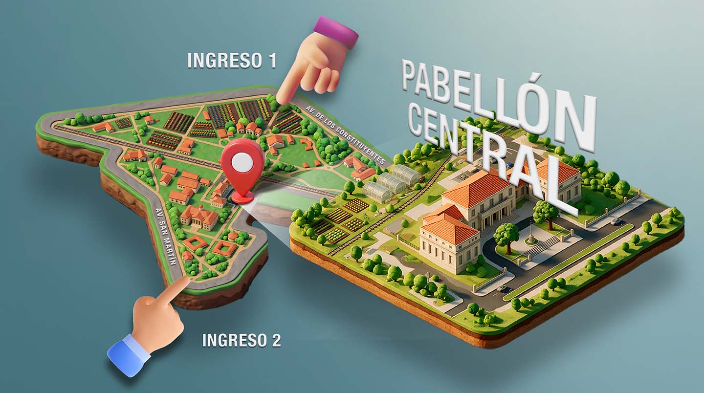 Plano de ubicación y Pabellón central